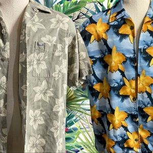 2 Quicksilver Hawaiian Short Sleeve Shirt